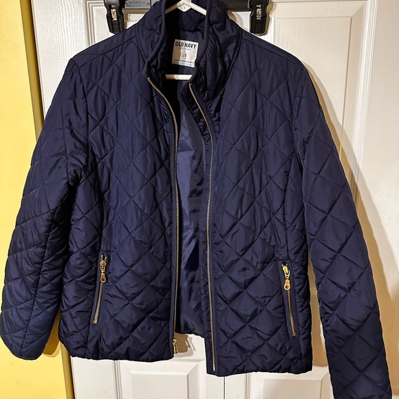 Old Navy women’s Deep Blue Quilted Puffer Jacket - Picture 5 of 5